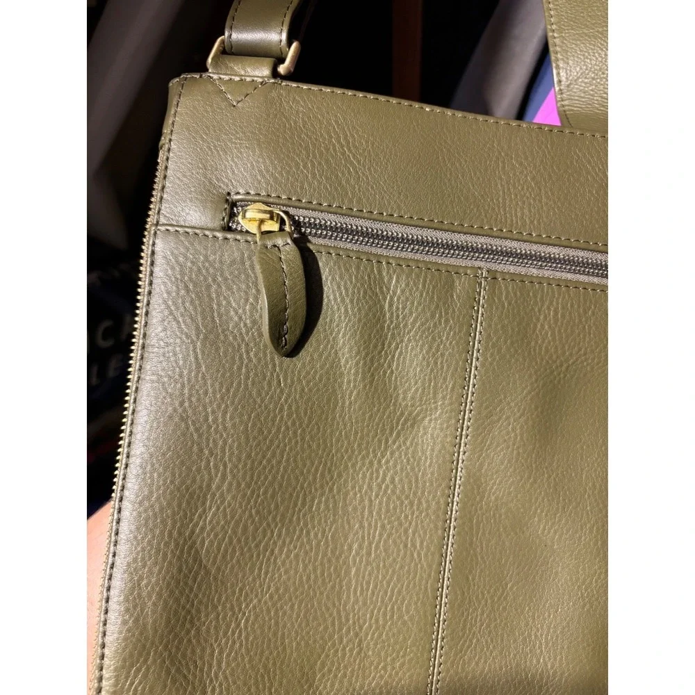 Radley London Green Leather Handbag Crossbody Shoulder Purse Bag